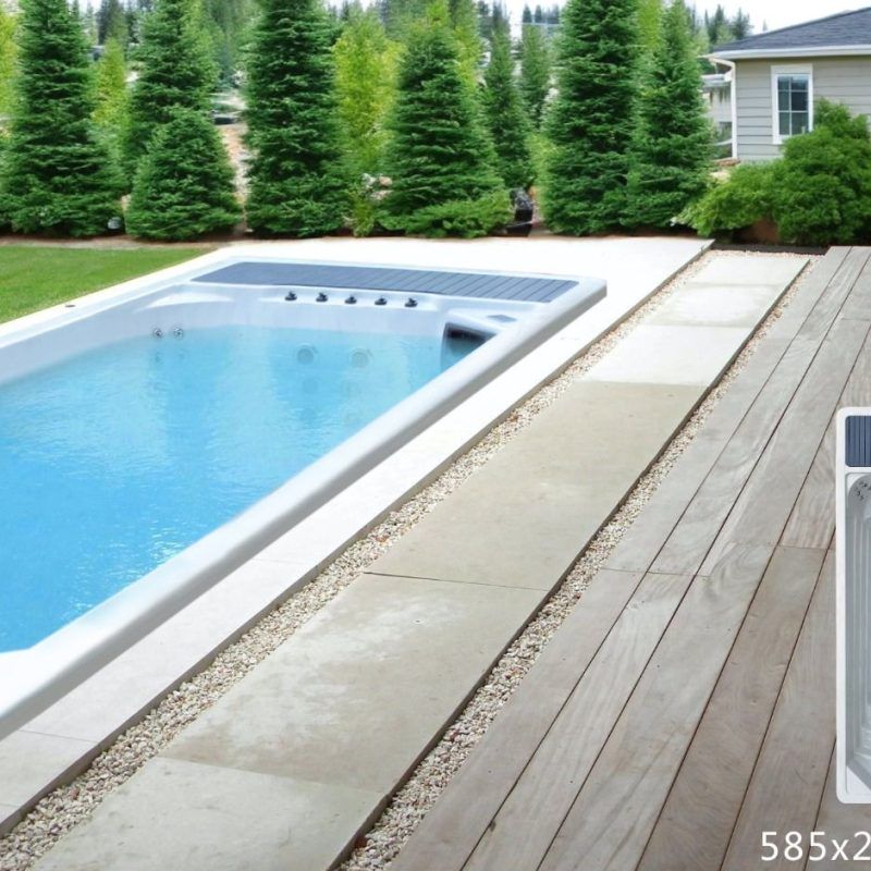 montaz basenu swimspa CSX-60 w ogrodzie aranzacja